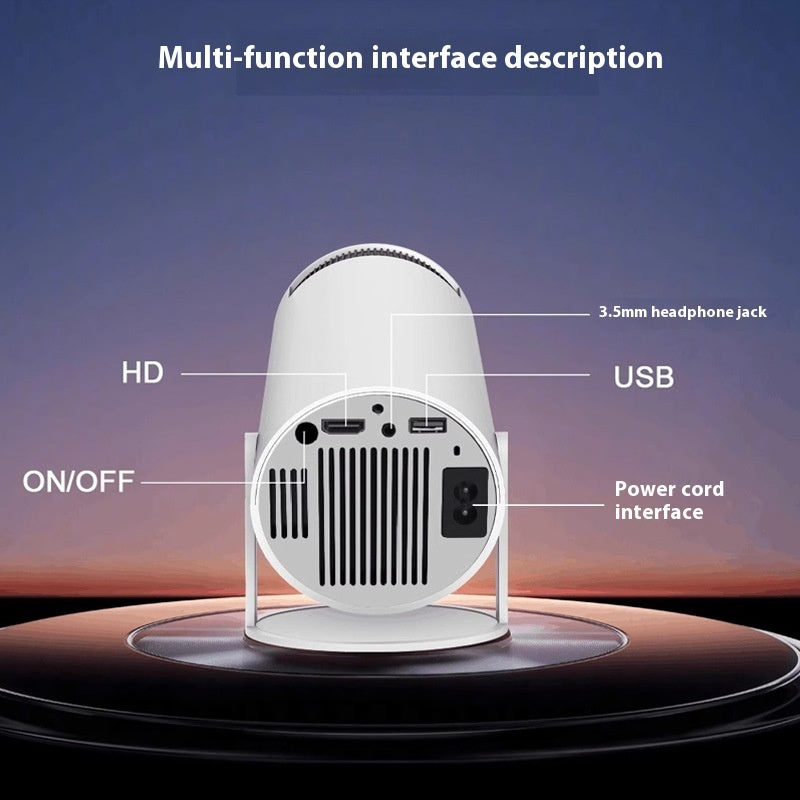 ️ Barrel Machine Projector – 1080p HD Mini Projector